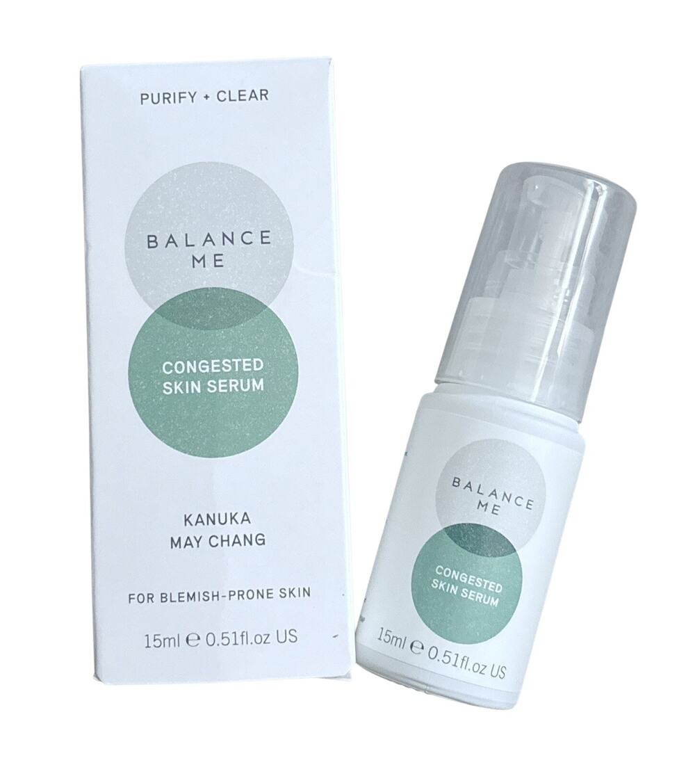 Balance Me Congested Skin Serum Kanuka May Chang For Blemish Prone Skin NIB 15ml